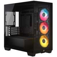 Corsair 2800X RS-R ARGB PC-Geh&auml;use, Mini-Geh&auml;use, mATX, Tempered Glass - inklusive 3x 120-mm-L&uuml;fter, schwarz