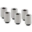 Thermal Grizzly DeltaMate Extender Fitting - MF28, Gloss Nickel, Pack of 6 image number null
