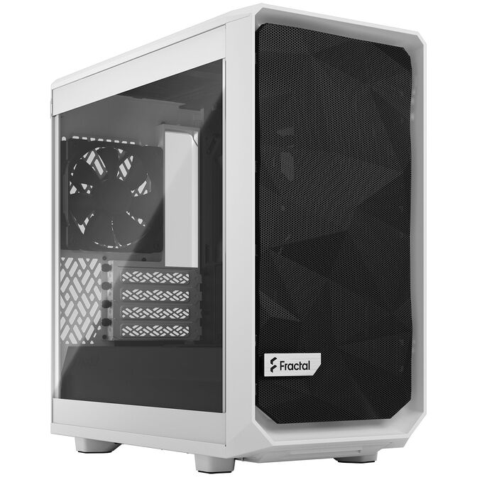 Fractal Design Meshify 2 Mini Micro-ATX Case, Tempered Glass - White image number 0