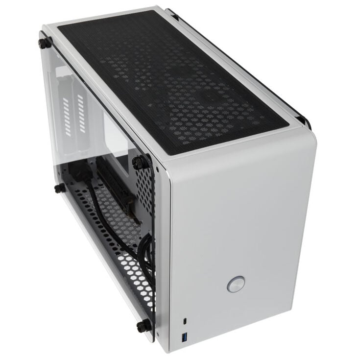 Raijintek Ophion Mini-ITX Gehäuse, Tempered Glass - weiß image number 1