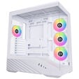 Lian Li Vector V100 PC Case, Midi Tower, ATX, RGB, Tempered Glass - White image number null