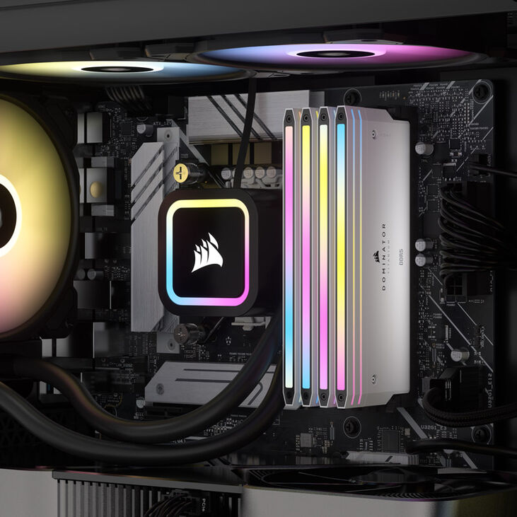 Corsair Dominator Titanium DDR5-6400 RAM, CL32, XMP - 64 GB Dual-Kit, white image number 6
