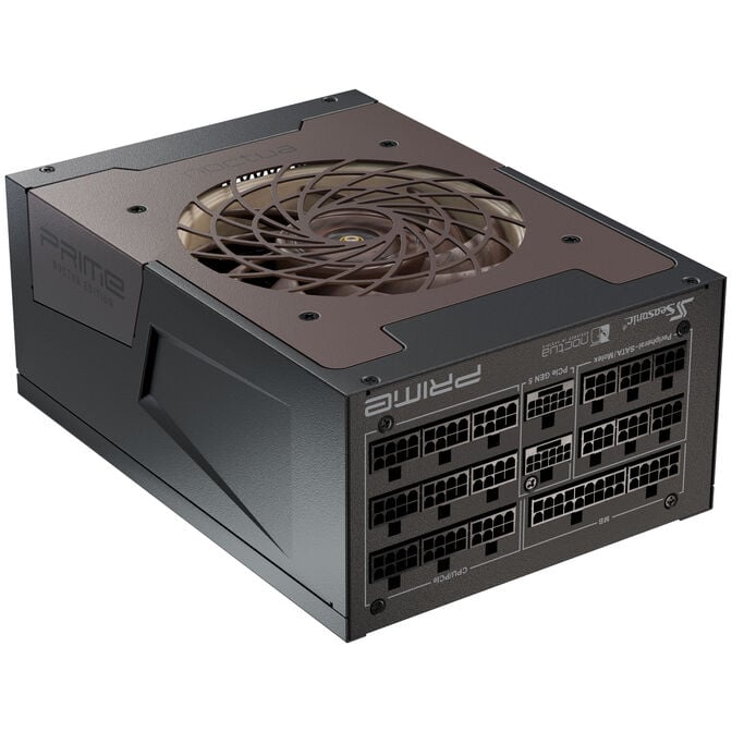 Seasonic Prime TX-1600 Noctua Edition Power Supply, 80 PLUS Titanium, Modular, ATX 3.1, PCIe 5.0 - 1,600 Watts image number 7