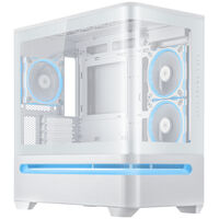 ASUS Prime AP202 ARGB PC Case, Mid Tower, mATX, ARGB, Tempered Glass - white
