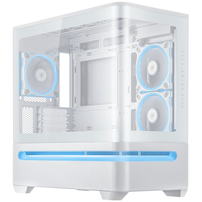 ASUS Prime AP202 ARGB PC-Geh&auml;use, Midi Tower, mATX, ARGB, Tempered Glass - wei&szlig; image number 0