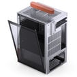 Jonsbo T6 PC Case, Mini-Tower, Mini-ITX, Tempered Glass, Wood &ndash; Silver image number null