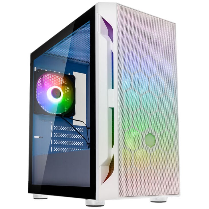 SilverStone Fara H1M Pro Micro-ATX Gehäuse, Tempered Glass - weiß image number 0