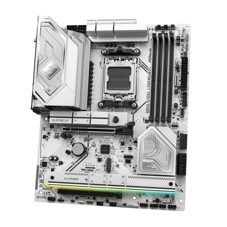 ASROCK B850 Steel Legend WiFi Mainboard, Sockel AM5, AMD B850, ATX, DDR5 image number 2