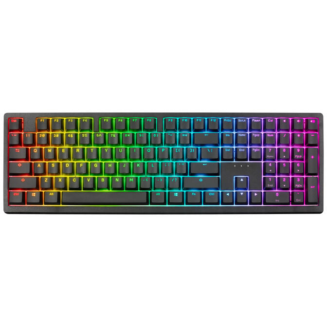 Ducky Zero 6108 Classic Black kabellose Gaming Tastatur, RGB - Cherry MX2A Blue, ANSI (US) image number 1