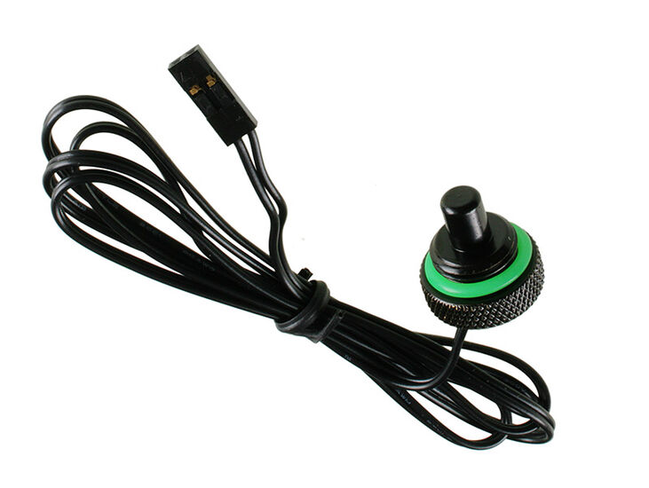 Bitspower Verschlussstopfen mit Temperatur Sensor G1/4 Zoll IG - 90 cm, schwarz matt image number 1