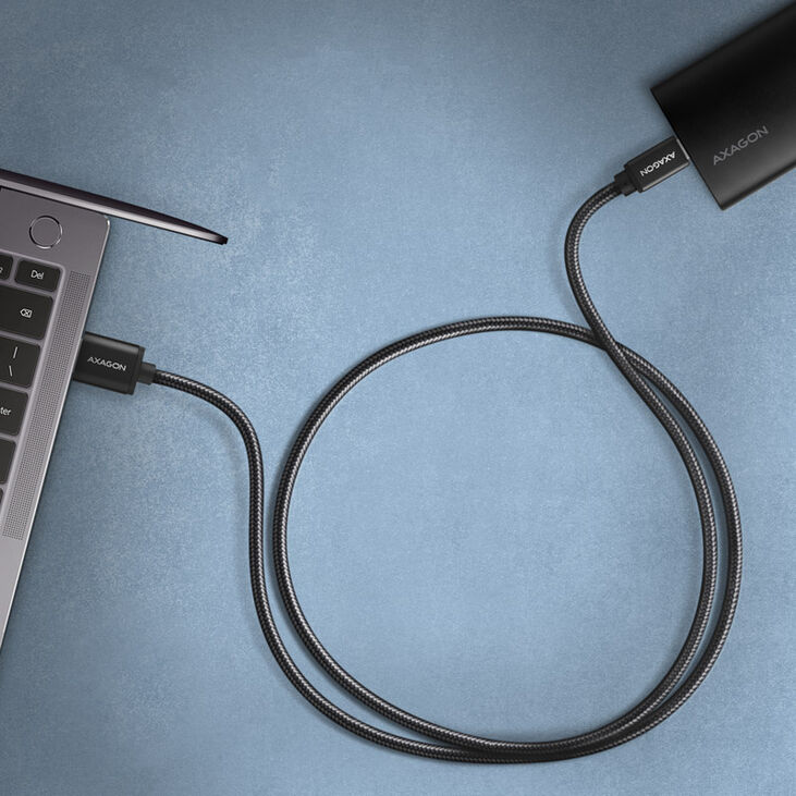 AXAGON BUCM3-AM20AB Kabel USB-C auf USB-A 3.2 Gen 1, schwarz - 2m image number 1