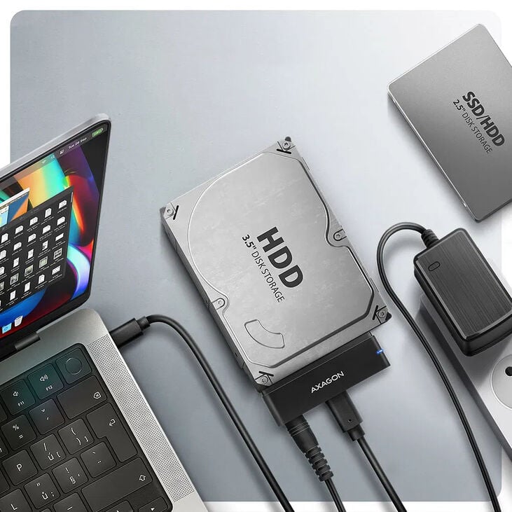 AXAGON ADSA-FPX FastPortX SATA to USB-C 3.1 Adapter - Black image number 4