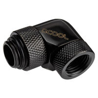 Alphacool Eiszapfen Winkeladapter 90 Grad drehbar G1/4 AG auf G1/4 IG - schwarz