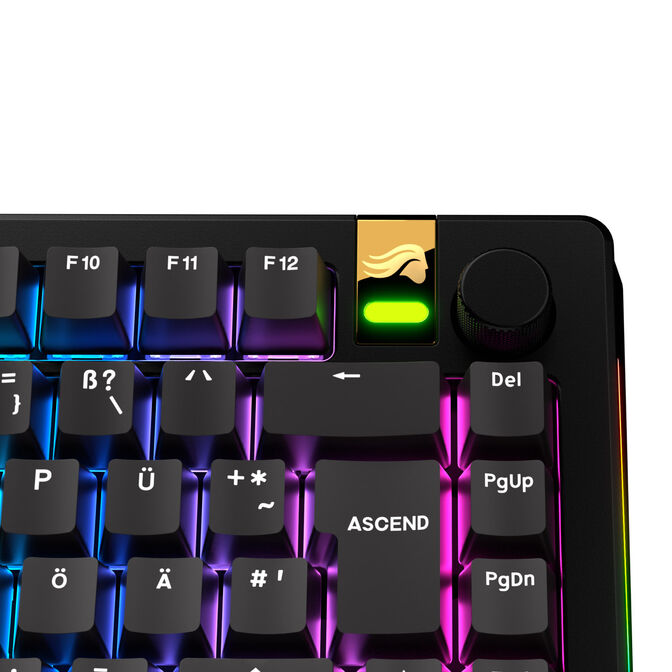 Glorious GPBT Basics Keycaps, ISO Layout (DE), PBT, Doubleshot - Classic Black image number 4