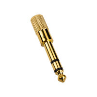 InLine Audio Adapter, 6,3mm Klinke Stecker an 3,5mm Buchse (Stereo) - gold