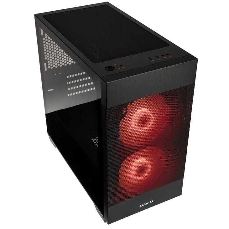 Lian Li LANCOOL 205M Mesh Micro-ATX Case, Tempered Glass - black image number 1