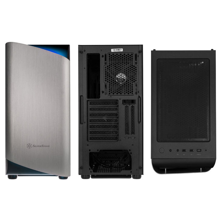 SilverStone Seta A1 Midi-Tower, Tempered Glass - schwarz/silber image number 3