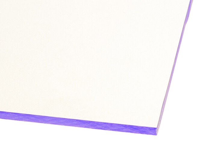 Acrylglas GS transparent, blau fluoreszierend in 400x400mm image number 0