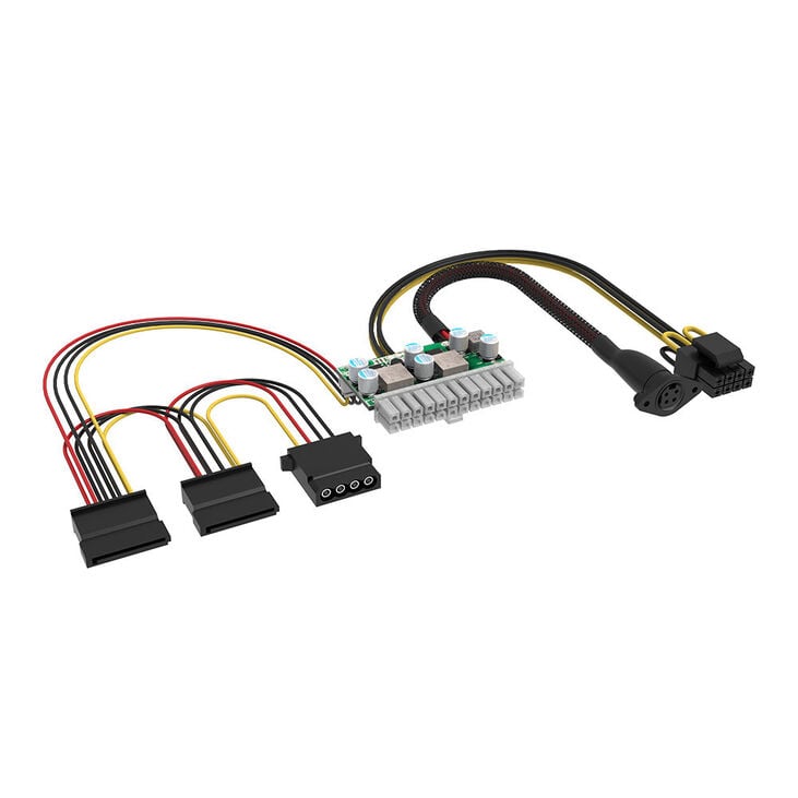 Akasa Compact Power 200 Adapter, 24-Pin ATX, 4-Pin Power DIN - 200 Watt image number 0