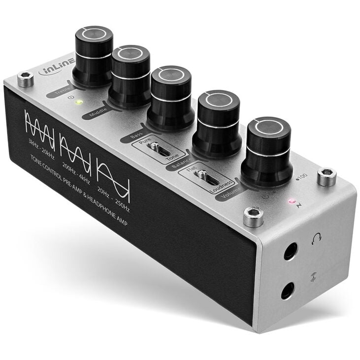 InLine AmpEQ Hi-Res Audio Headphone Amplifier and Equalizer, 3.5mm Jack, USB image number 0