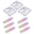Lian Li UNI FAN P28 L&uuml;fter, 3er Pack - 120mm, wei&szlig; + 6x Side ARGB Stripes image number null