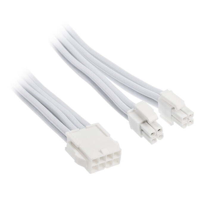 SilverStone EPS 8-Pin zu EPS/ATX 4+4-Pin Kabel, 300mm - wei&szlig; image number 0