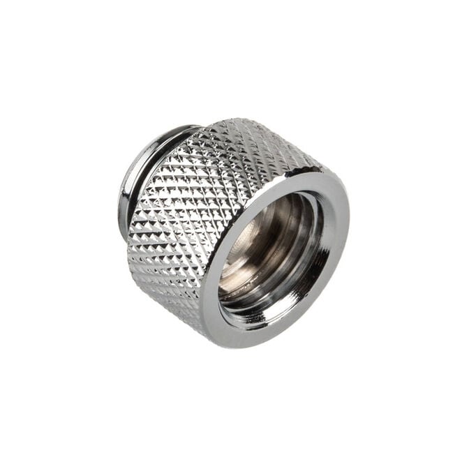 Alphacool Eiszapfen Adapter straight G1/4 inch female to G1/4 inch male - chrome silver image number 0