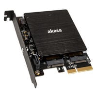 Akasa M.2 PCI-E SATA RGB LED Adapter Card