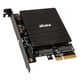 Akasa M.2 PCI-E SATA RGB LED Adapter Card