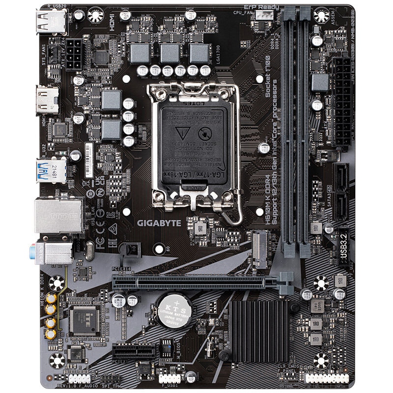 GIGABYTE H610M K DDR4 motherboard, Socket 1700, Intel H610, Micro