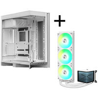 TRYX LUCA L70 Midi Tower - white + PANORAMA 360 ARGB AiO Water Cooling, 3D-AMOLED Display, 360mm - white