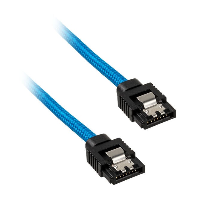 Corsair Premium Sleeved SATA Cable, blue 60cm - pack of 2 image number 2