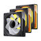 Jonsbo ZK-120BR ARGB Reverse Blade PWM Fan, 120mm, 3-Pack - black