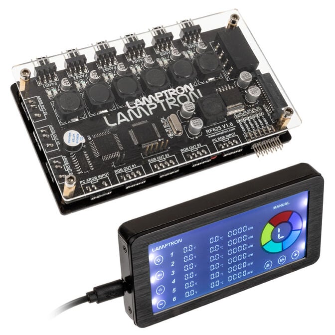 Lamptron RF625 L&uuml;fter- und ARGB-Controller, schwarz image number 0