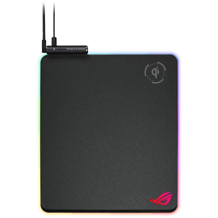 ASUS ROG Balteus QI RGB Gaming Mouse Pad - black image number 1