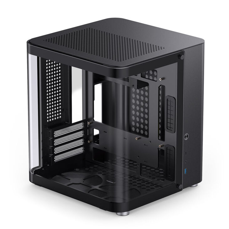 Jonsbo TK-1 2.0 Micro-ATX Gehäuse, Tempered Glass - schwarz image number 2