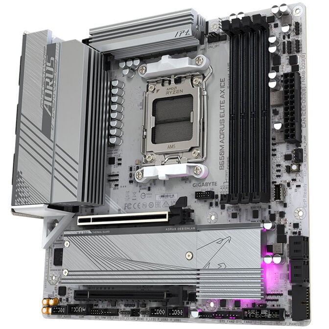 GIGABYTE B650M Aorus Elite AX ICE Mainboard, Sockel AM5, AMD B650, mATX, DDR5 image number 4