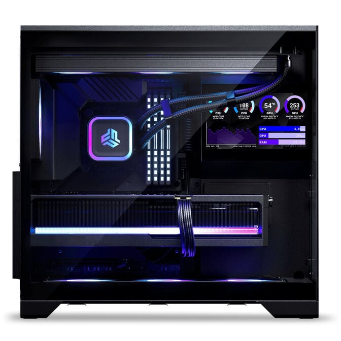 Phanteks XT V5 LCD PC Case, Mid-Tower, ATX, 7-Inch LCD, Tempered Glass - Black image number 4