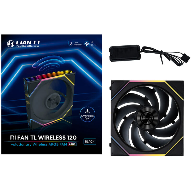Lian Li UNI FAN TL Wireless Lüfter, ARGB, PWM - 120 mm, schwarz image number 7
