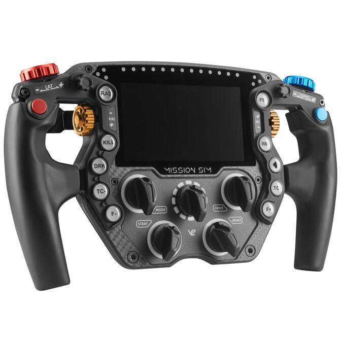 VPG Sim Mission Sim Steering Wheel, 5-inch Touch Display, ARGB, 290mm - Black image number 1