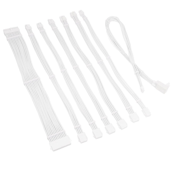 Kolink Core Pro Braided Cable Extension Kit 12V-2x6 Type 1 - Brilliant White image number 1
