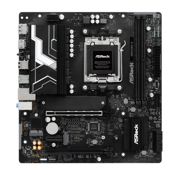 ASROCK B850M-X motherboard, Socket AM5, AMD B850, Micro-ATX, DDR5 image number 4