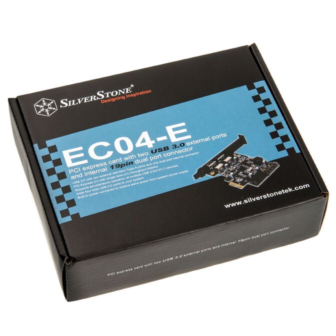 SilverStone SST-EC04-E PCIe-Karte f&uuml;r 2 int./ext. USB-3.0-Ports image number 4