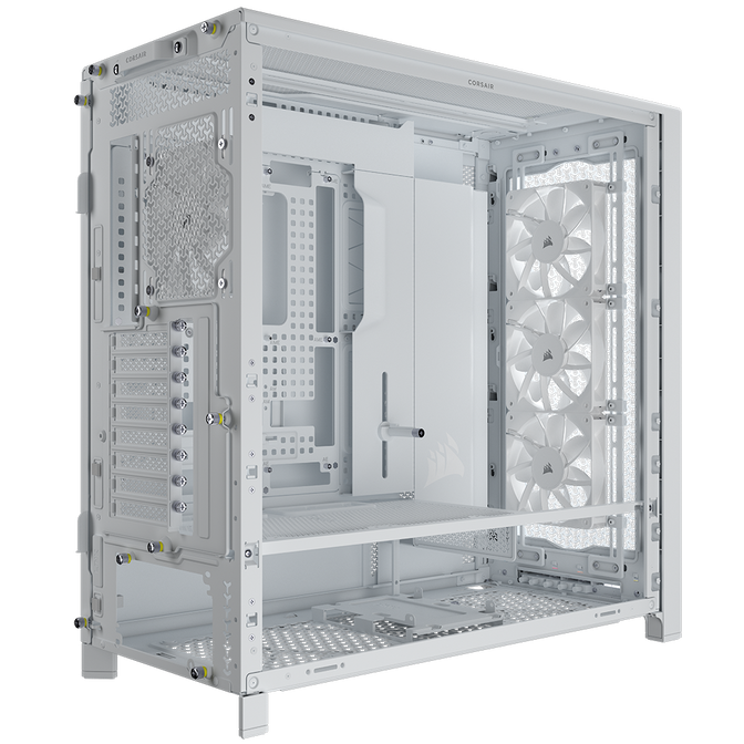 Corsair Frame 5000D PC Case, Mid-Tower, E-ATX, Tempered Glass - White image number 1