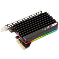 aqua computer kryoM.2 RGBpx PCIe 5.0 x4 adapter for M.2 PCIe SSD, M-Key, with passive cooler