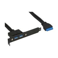 InLine slot bracket with two USB 3.0 ports to internal USB 3.0