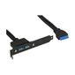 InLine slot bracket with two USB 3.0 ports to internal USB 3.0