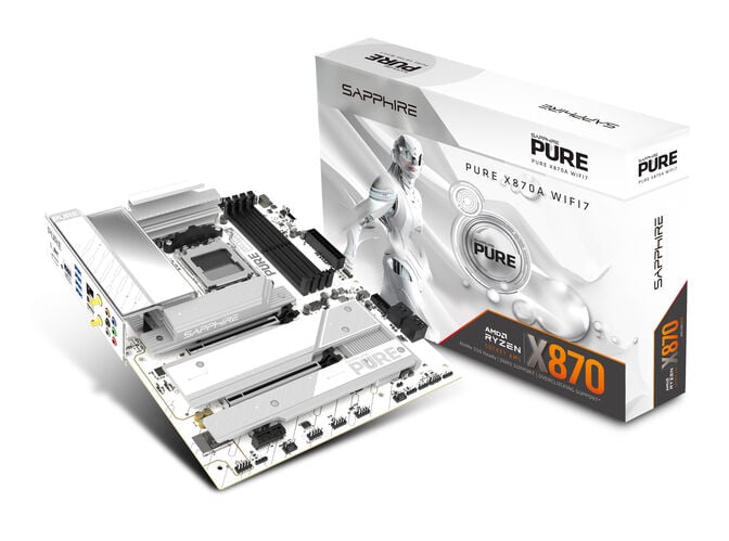 Sapphire Pure X870A WiFi7 Mainboard,  Sockel AM5, AMD X870, ATX, DDR5 image number 0