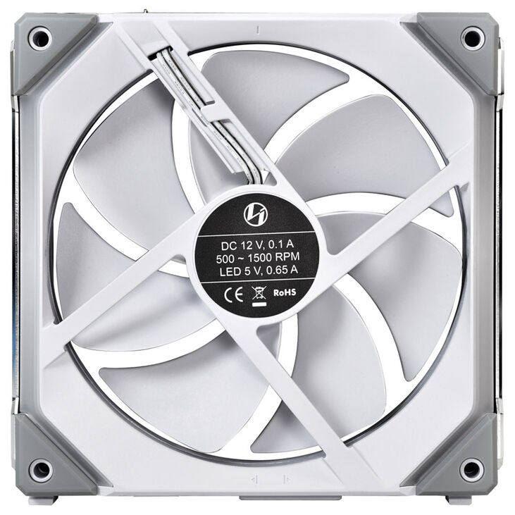 Lian Li UNI FAN SL140 ARGB PWM Lüfter, 2er Pack inkl. Controller - 140mm, weiß image number 3