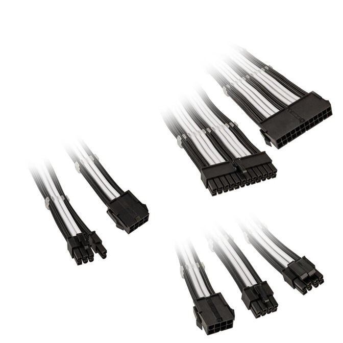 Kolink Core Adept Braided Cable Extension Kit - Black/White image number 0